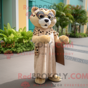 Mascot character of a Beige...