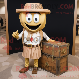 Mascot character of a Tan...