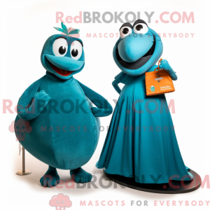 Mascot character of a Teal...