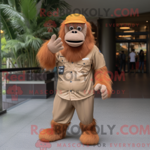 Mascot character of a Tan...