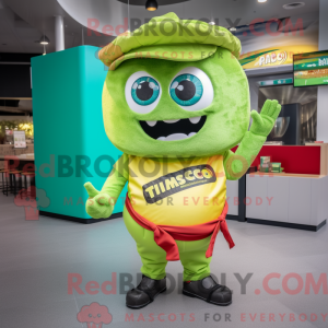 Personaje mascota de tacos...