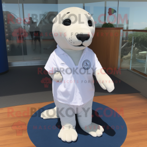 White Seal maskot kostume...