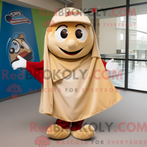 Mascot character of a Beige...