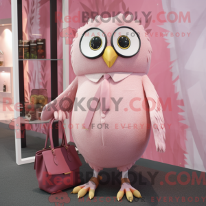 Mascot character of a Pink...