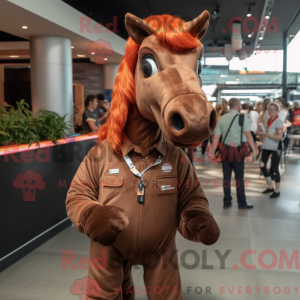 Mascot character of a Brown...