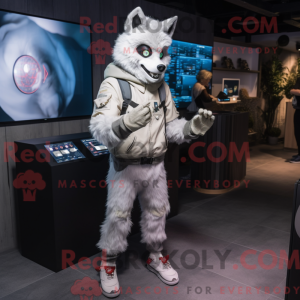 Maskottchen eines weißen...