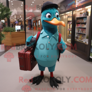 Mascot character of a Teal...