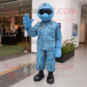 nan Air Force Soldier mascot costume character dressed with a Button-Up Shirt and Foot pads