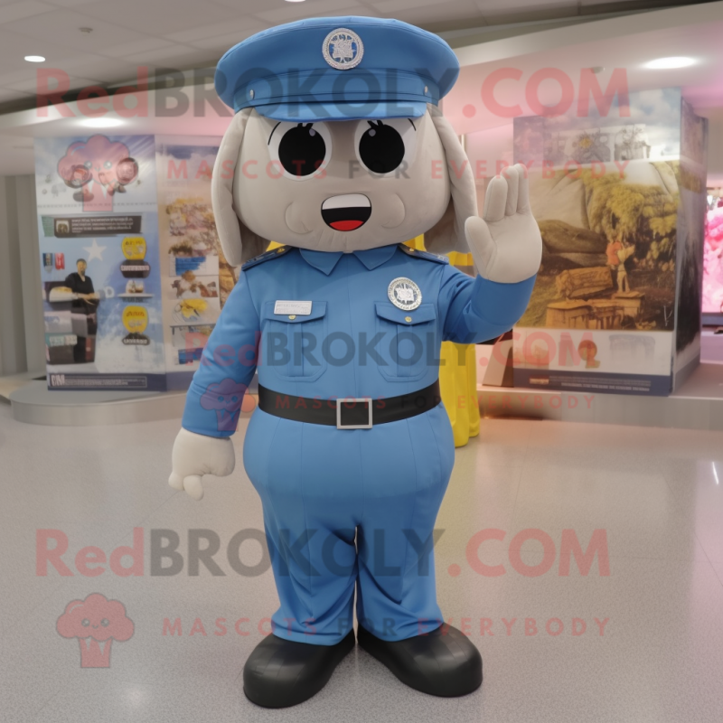 nan Air Force Soldier mascot costume character dressed with a Button-Up Shirt and Foot pads nan Air Force Soldier mascot costume character dressed with a Button-Up Shirt and Foot pads