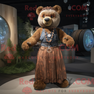Maskotfigur av en rustbamse...
