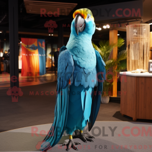 Mascot character of a Teal...