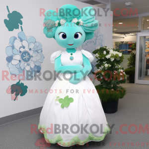 Mascot character of a Cyan...