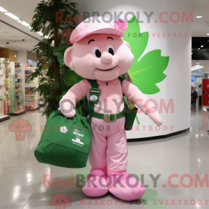 Mascot character of a Pink...