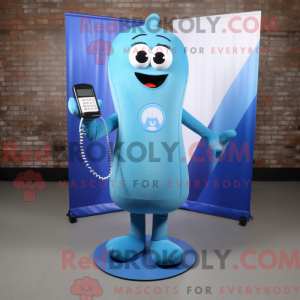 Mascot character of a Blue...