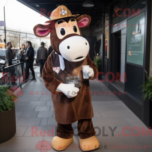 Mascot character of a Brown...