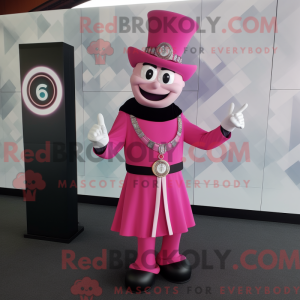 Mascot character of a Pink...