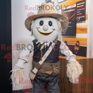 Maskotkarakter af en hvid...