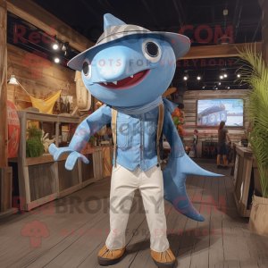 Sky Blue Swordfish mascotte...