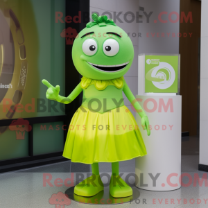 Postava maskota Lime Green...