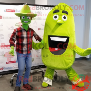 Postava maskota Lime Green...