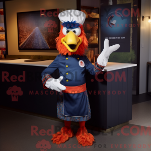 Mascot character of a Navy...