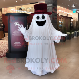 Maroon Ghost maskot kostume...