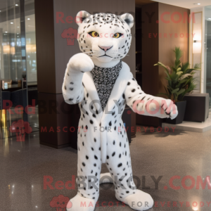 Maskot karakter av en hvit...