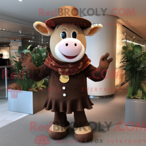 Mascot character of a Brown...