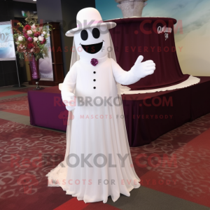 Maroon Ghost maskot kostume...