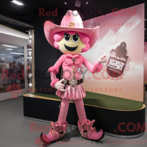 Mascot character of a Pink...