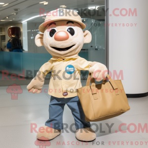 Mascot character of a Beige...