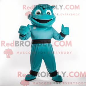 Mascot character of a Teal...