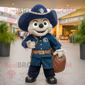 Navy Cowboy maskot kostume...