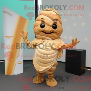 Mascot character of a Beige...