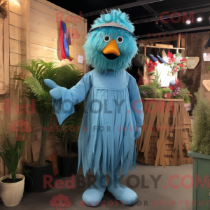 Mascot character of a Cyan...