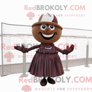Mascot character of a Brown...