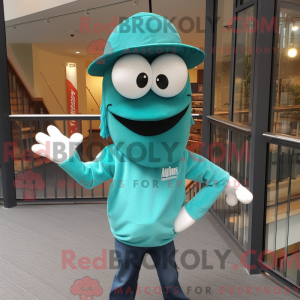 Maskotkarakter af en Teal...