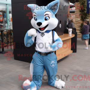 Maskot karaktär av en Blue...
