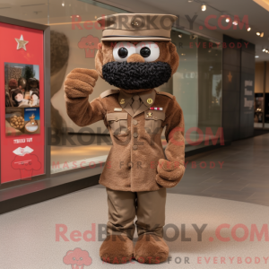 Mascot character of a Brown...