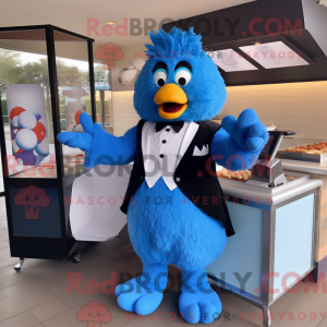 Mascot character of a Blue...