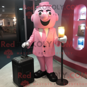 Maskottchen einer rosa...