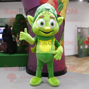 Olive Elf maskot kostume...