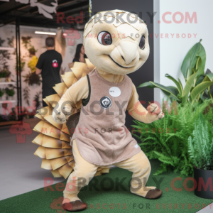 Mascot character of a Beige...