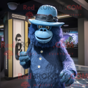 Maskottchen eines blauen...