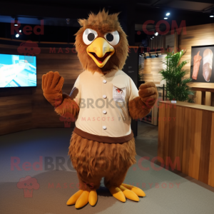 Brown Eagle maskot kostume...