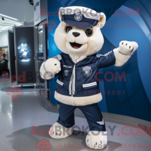Mascot character of a Navy...