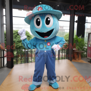 Mascot character of a Cyan...