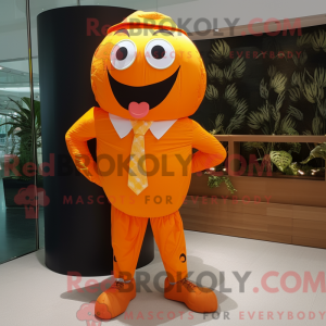 Maskotkarakter af et orange...