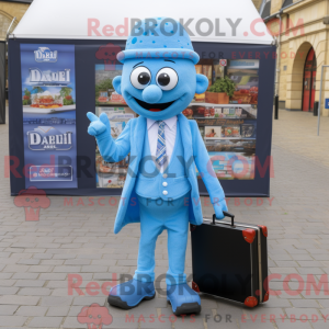 Mascot character of a Blue...