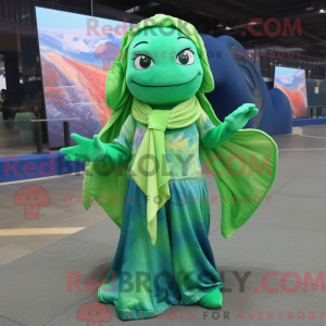 Mascot character of a Green...